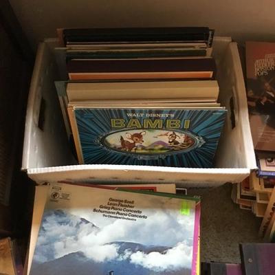 Stacks of LPs