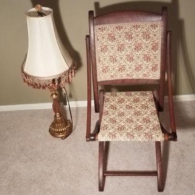 Folding Chair and Lamp