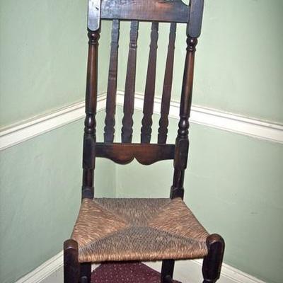 PERIOD AMERICAN BANNISTER BACK CHAIR