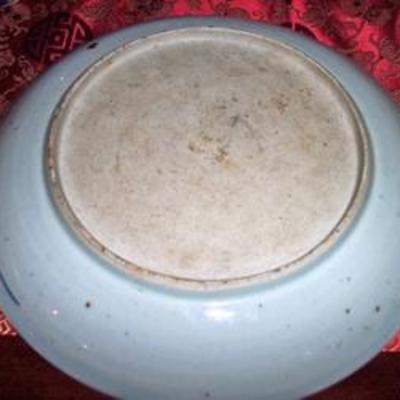 ANTIQUE CHINESE HAND PAINTED ENAMELING  LOW BOWL  BOTTOM