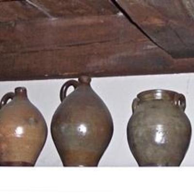 COLLECTION OF STONEWARE JUGS ALL SINGED CHARLESTOWN  -- OWNER WOULD TO SELL AS A COLLECTION