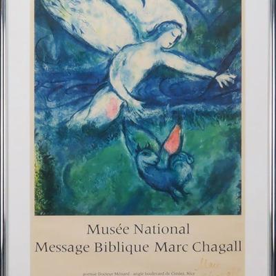 Signed Marc Chagall Exhibition Poster
