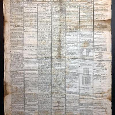 Very Rare War Dated Civil War Newspapers