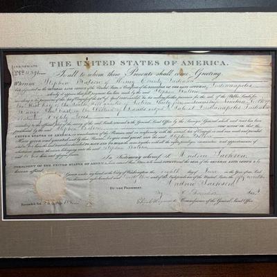 hand Signed Andrew Jackson Land Grants