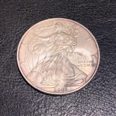 Circulated American Eagles Fine 1 oz Silver Dollar Coins