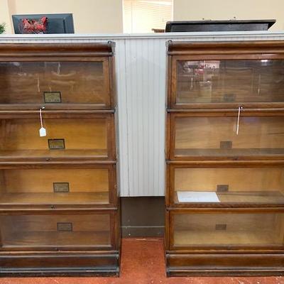 2 Barrister bookcases