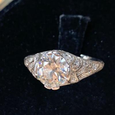 Diamond Platinum Ring 1.92ct