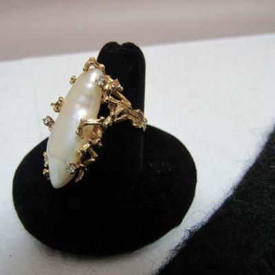 14kt Gold Baroque Pearl Custom Ring
