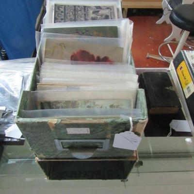collection of vintage and antique postcards
