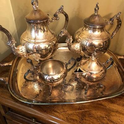 Silver plated teapots