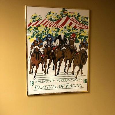 1986 Horse racing poster