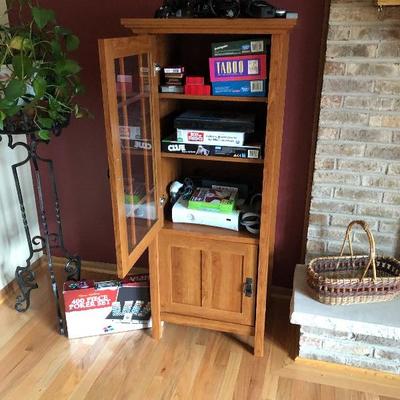 Board games and cabinet
