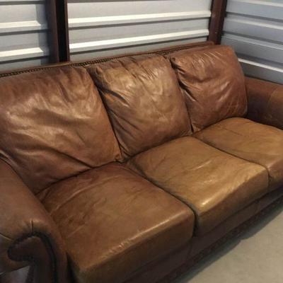 XL High End Leather Sofa