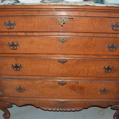 Most Amazing VERY early Tiger Maple Chest of Drawers