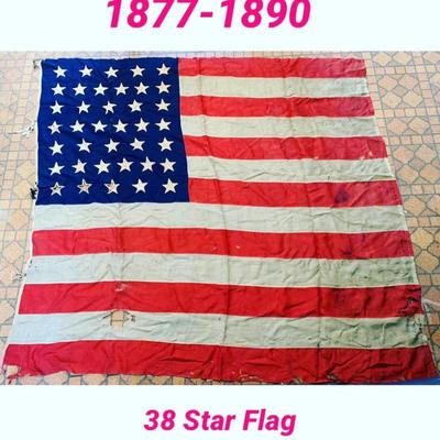 1800's 1877 to 1890 American Flag 