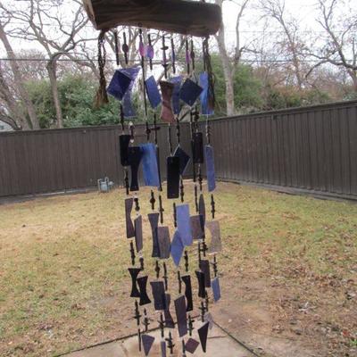 Driftwood / stained glass wind chime