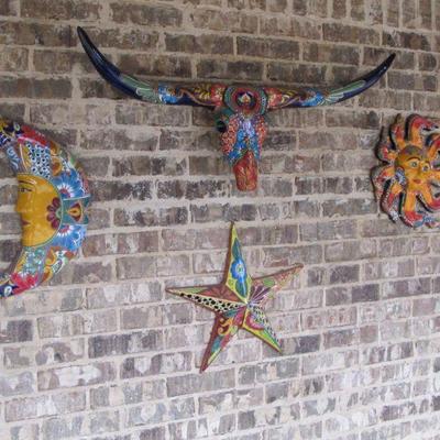 Mexican pottery wall art...nice pop of color!