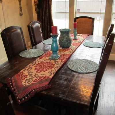 Exquisite & fine-detailing fit the bill of this large dining table ready for any fine estate.  