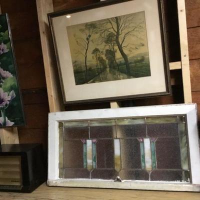 Framed Art, Stained Glass Window