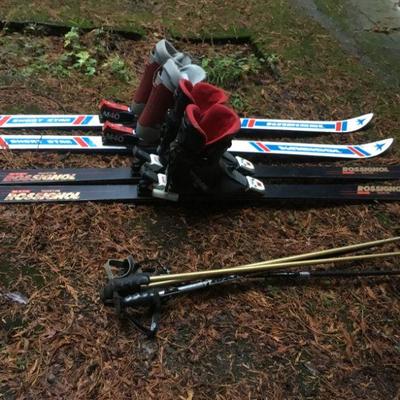 Kneissel and Rossignol Skis, Ski Boots and Poles