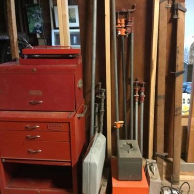 Tool Chest, Tool Boxes and Clamps