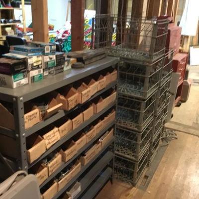 Nuts, Bolts, Nails, Sharping Stones, Wire Baskets