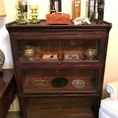 Antique lawyer's 3 stack bookcase