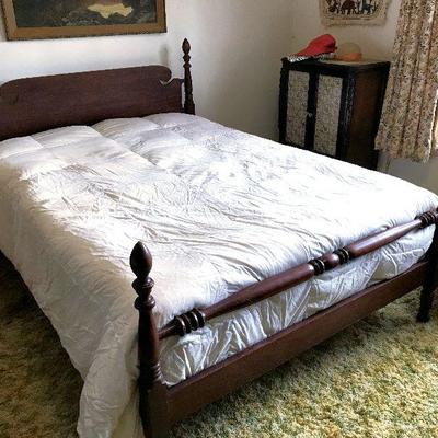 Antique full bed frame