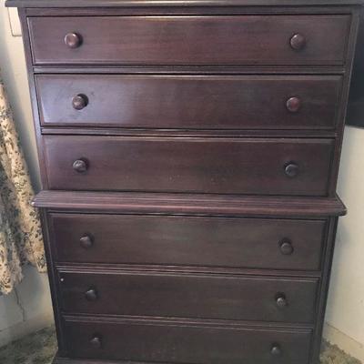 Antique high chest of drawers