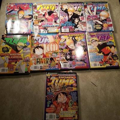 Lot of 9 Issues of Shonen Jump Manga Magazine