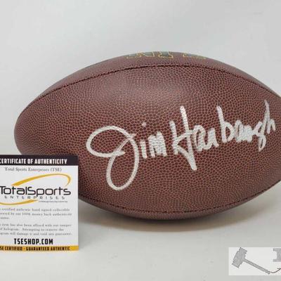Jim Harbaugh of the San Francisco 49ers Autographed Football with TSE COA
Includes TSE certificate of authenticity