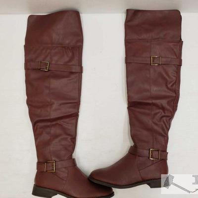 Elaina Flat Boots, 8.5
These boots are size 8.5 in the color Bordeaux. **NEVER WORN**  boots come in the box
Size: 8.5
Condition: New
