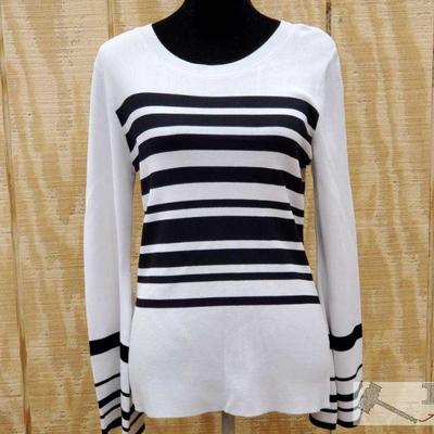 International Concepts White and Black Striped Shirt, Size XL
This super soft beautiful international concepts white and black striped...