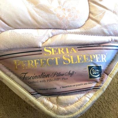 King Serta Perfect Sleeper Mattress, 2 Twin Box Springs, Frame - $115