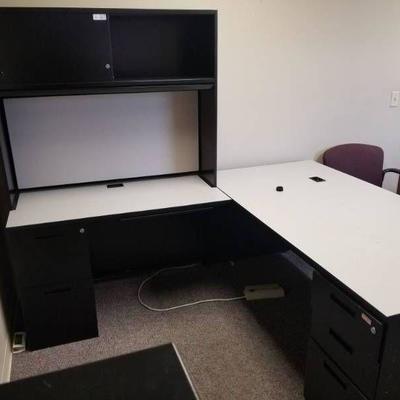 Office Desk , Small Top Cabinet, no Light 6ft x 7 ...