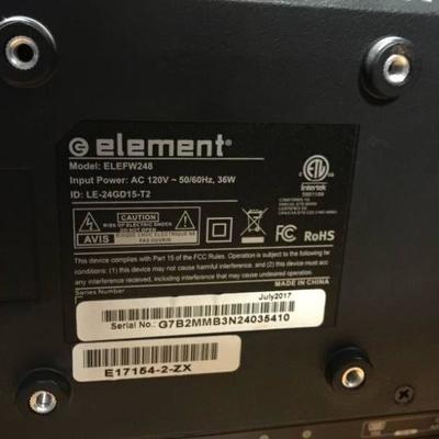 Element 24 Flat Screen TV..