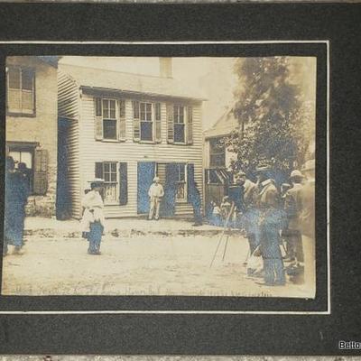 Mark Twain Silver Print photo taken outside his childhood home in Hannibal Mo by Anna Schnizlein