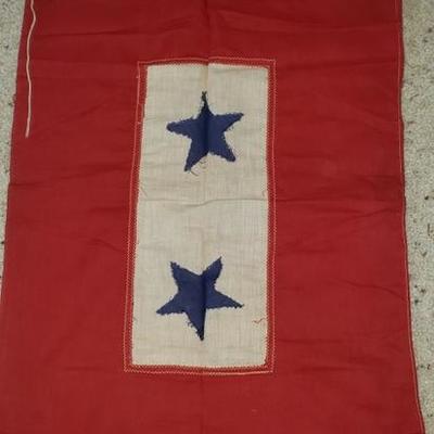 Two Blue star Flag hand sewn