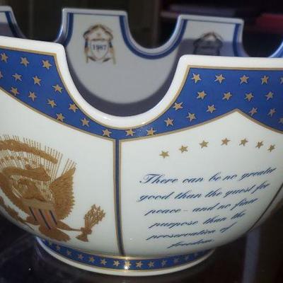 Ronald Reagan Commemorative Mottahedeh Monteith Bowl,
