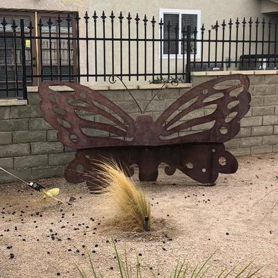 Metal butterfly bench - retail is over $1500.00