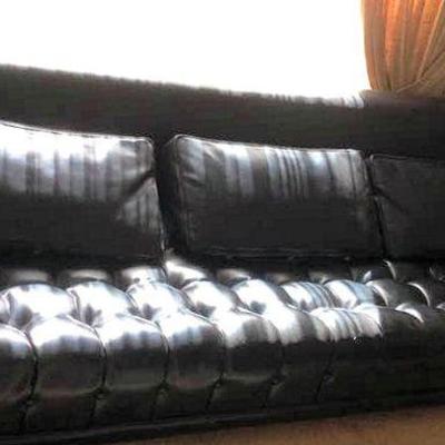 KFF035 Black Leather-Like Sofa