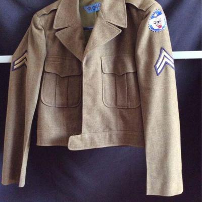 KFF049 Vintage Military Uniform Jacket