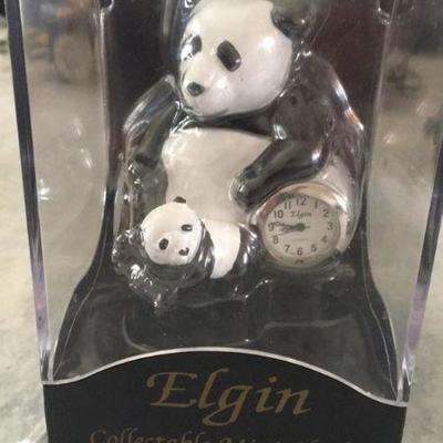 Elgin Minni Clock Panda Bear
