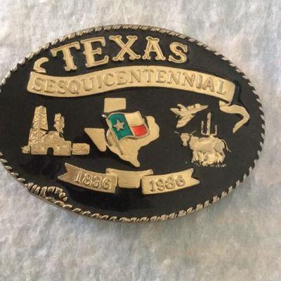 Texas Sesquicentennial belt buckle 