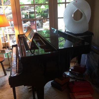  Story and Clark Prelude Baby Grand Piano with QRS Pianomation, CD player & more in polished ebony with matching bench
 