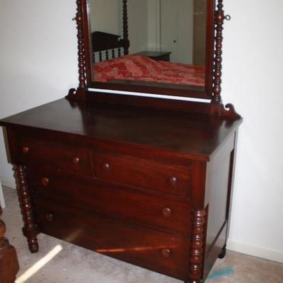 Beautiful cherry dresser with mirror