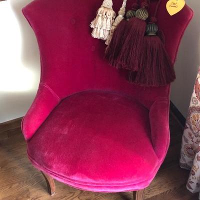Vintage hot pink chair