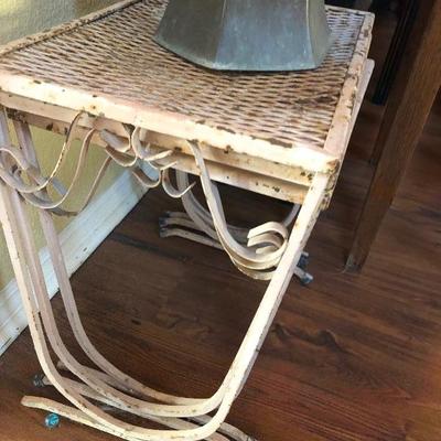 Tons of metal including this nesting table 