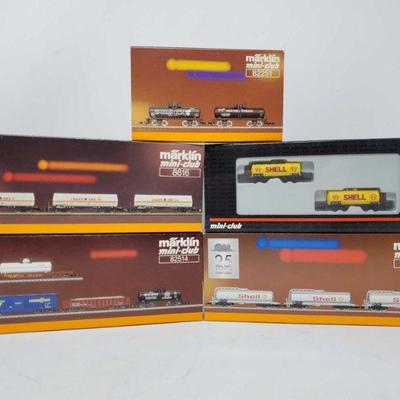 434-Five Marklin Mini-Club Z-Scale Train Sets
Models 82251, 8616, 82514, 82201 and 82070