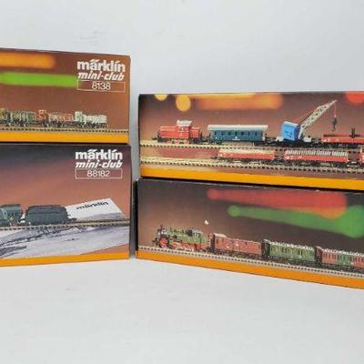 390-4 Marklin Mini-Club Z Scale Train Sets- 8103 8104 8138 88182
Work Construction Train- 8103 Steam Locomotive & 5 Passenger- 8104...